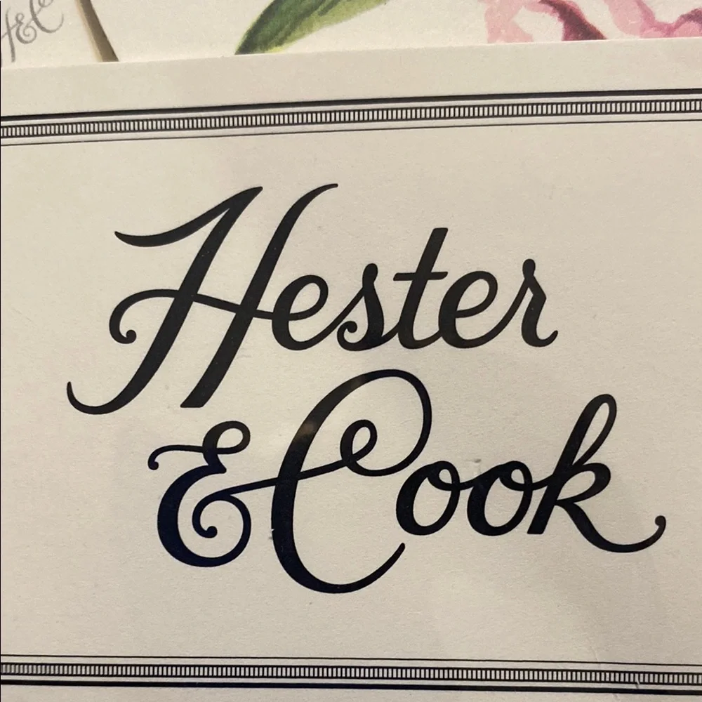 Hester & Cook “Peony” Elegant Pink and Green Floral Serving Papers Pkg of 12 NWT